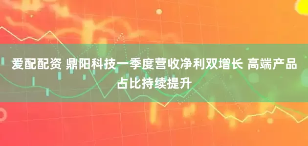 爱配配资 鼎阳科技一季度营收净利双增长 高端产品占比持续提升
