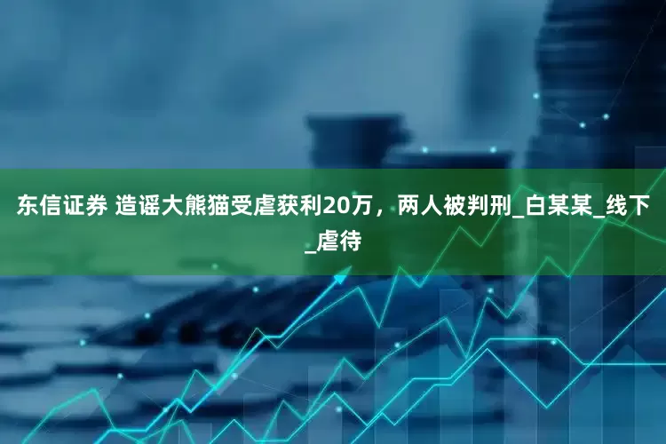 东信证券 造谣大熊猫受虐获利20万，两人被判刑_白某某_线下_虐待
