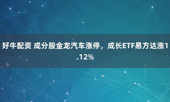 好牛配资 成分股金龙汽车涨停，成长ETF易方达涨1.12%